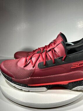 Under Armour SC Curry 7 Mens Basketball Shoes Size 15 Maroon Sneakers HOVR Steph